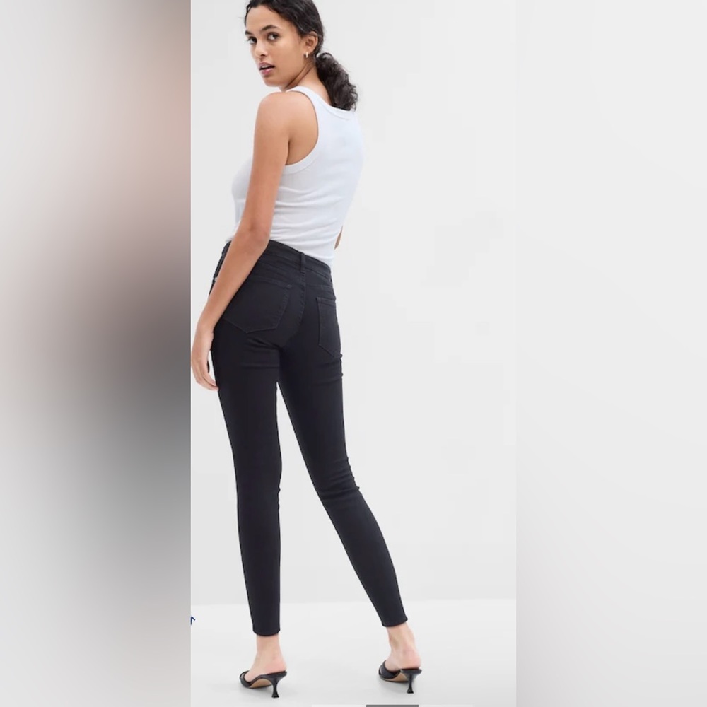 New Gap 1969 Women's 25 R Legging Jeans Black - Picture 2 of 5